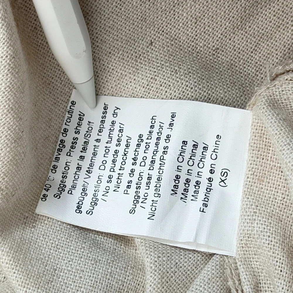 NEW COOFANDY Men's XXL Guayabera Shirt‎ Tan Linen Blend Short Sleeve Cuban Beach